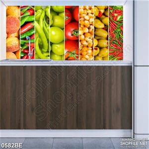 Tranh in uv thưc phẩm dinh dưỡng treo bếp