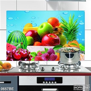Tranh trái cây tươi dán tường bếp 3d Tranh trái cây tươi dán tường bếp 3d