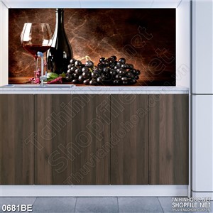 Tranh hầm rượu treo tường bếp