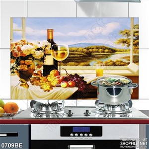 Tranh treo bếp chiếc bàn ăn bên cửa sổ