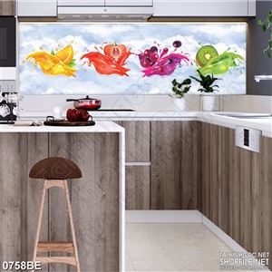 Tranh psd bếp nước ép trái cây