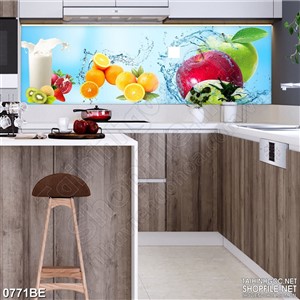 Tranh psd bếp những trái cam tươi trong nước