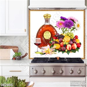 Tranh psd bếp chai rượu X.O