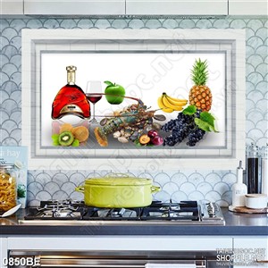 Tranh psd bếp con tôm hùm trên bàn rượu ngoại