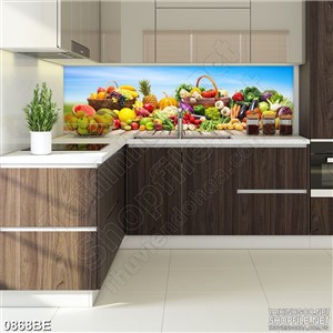 Tranh treo bếp rau củ quả tươi ngoài trời