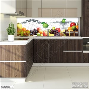 Tranh psd bếp trái cây tươi trong dòng nước