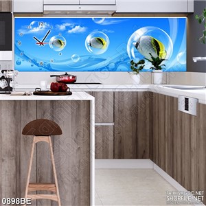 Tranh psd bếp những chú cá dưới lòng biển