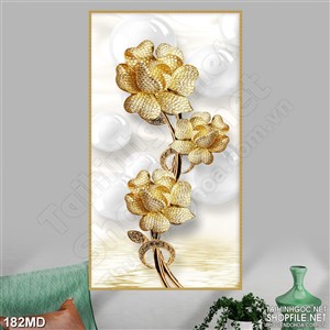 Tranh cành mai vàng nghệ thuật 3d