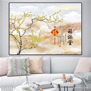 Tranh cành mai vàng đón tết