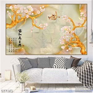 Tranh những cành anh đào khoe sắc in canvas