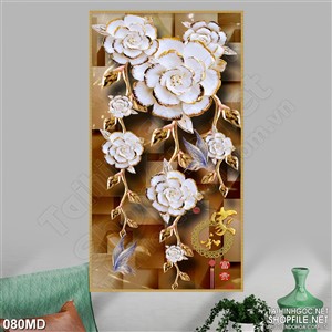 Tranh psd những bông mai vàng đón xuân