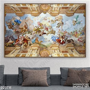 Tranh trần những đôi cánh thiên thần in uv