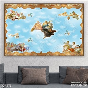 Tranh trần trang trí những vị thần Hy Lạp