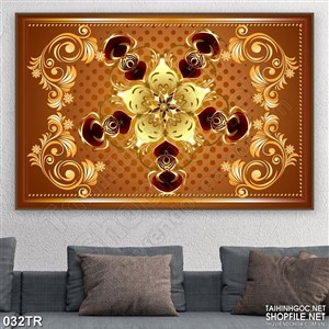 Tranh trần nhà 3d trang trí những hoa tiết sắc sảo