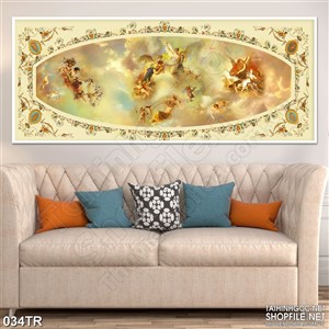 Tranh dán trần thế giới của những vị thần in canvas