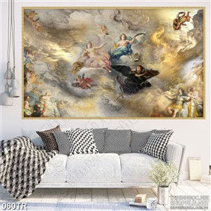 Tranh trần xuyên sáng những vị thần cai quản bầu trời