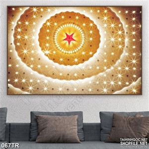 Tranh trần nhà hành tinh ngàn sao in uv