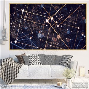 Tranh dán trần những tia sáng phản chiếu