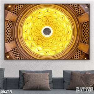 Tranh dán trần cung điện dáp vàng