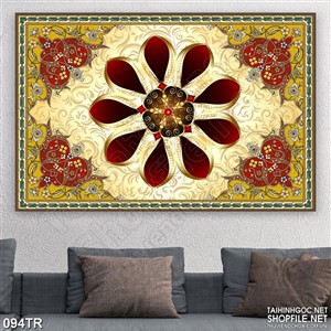 Tranh trần nhà nghệ thuật hoa văn tinh xảo