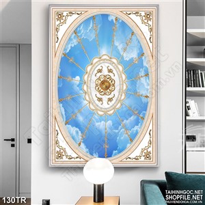 Tranh trần nhà  xuyên trời xanh nghệ thuật