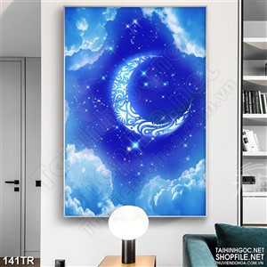 Tranh dán trần những ngôi sao sáng lấp lánh in uv