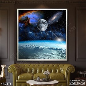 Tranh dán trần phòng ngủ nghệ thuật vũ trụ bao la