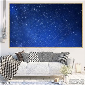 Tranh dán trần bầu trời đêm đầy sao nghệ thuật