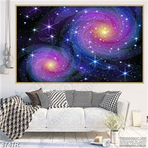 Tranh dán trần nghệ thuật hành tinh đỏ