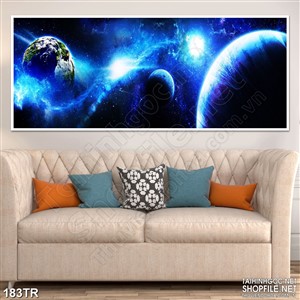 Tranh trần nhà 3d vũ trụ huyền bí nghệ thuật