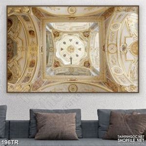 Tranh trần xuyên sáng nghệ thuật cung điện xa hoa