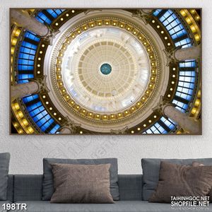 Tranh dán trần phòng ngủ cung điện lộng lẫy in uv