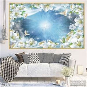 Tranh trần đàn chim tung cánh bay cao trên trời xanh