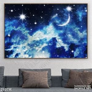 Tranh dán trần phòng ngủ những vì sao đêm nghệ thuật