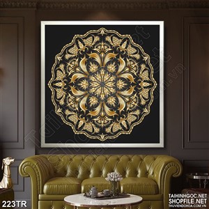 Tranh trần họa tiết hoa văn cổ điển nghệ thuật