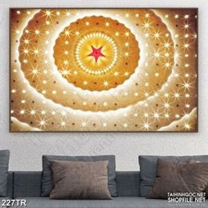 Tranh trần xuyên sáng những vì sao lấp lánh in uv