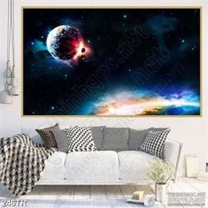 Tranh trần xuyên sáng nghệ thuật hệ mặt trời