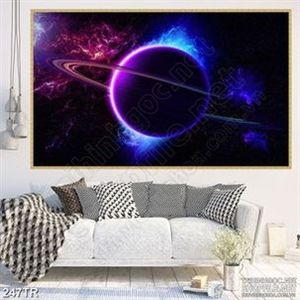 Tranh trần nhà 3d hành tinh bí ẩn trang trí