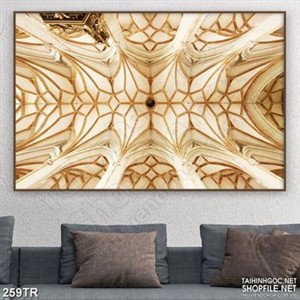 Tranh trần họa tiết hoa văn phản chiếu