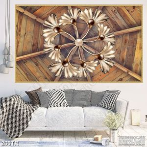 Tranh dán trần trang trí hoa văn cổ điển