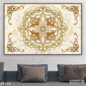 Tranh trần nhà hoa văn sắc sảo trang trí