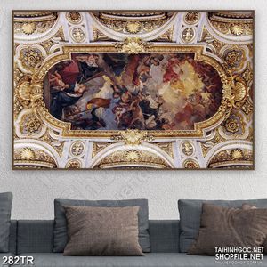 Tranh dán trần in uv những vị thần bên đức mẹ