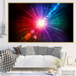 Tranh trần xuyên sáng ánh đèn màu