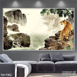 Tranh hổ thần trấn giữ khu rừng sâu nghệ thuật