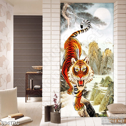 Tranh in canvas hổ gầm vang xa khắp đỉnh núi