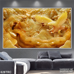 Tranh in uv đại bàng tung cánh giả ngọc