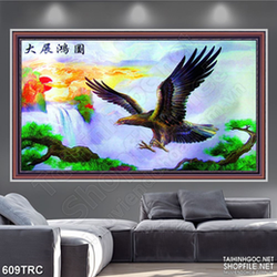 Tranh đại bàng hạ sơn in canvas