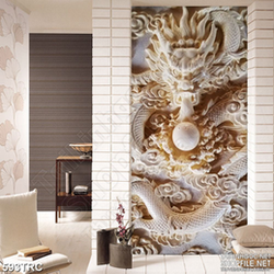 Tranh psd rồng nhã báu vật giả ngọc in gạch men