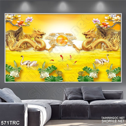 Tranh song long tương phùng nghệ thuật