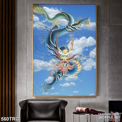 Tranh nghệ thuật thanh long hạ sơn treo tường